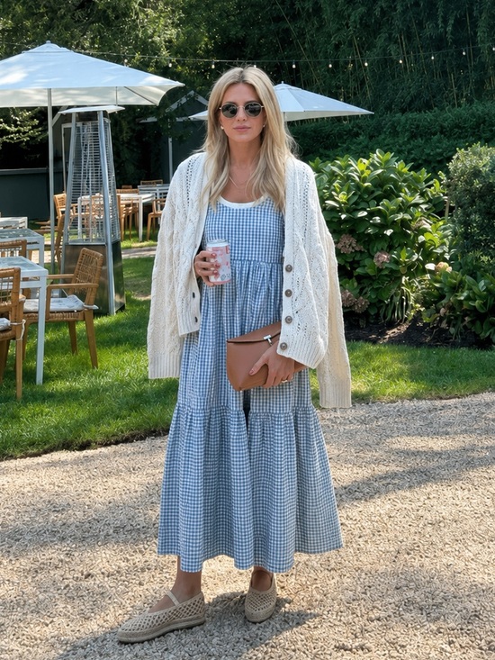 Loeffler Randall Dresses & Skirts - Loeffler Randall Gillian Puff−Sleeve Dress in Blue Gingham | XS